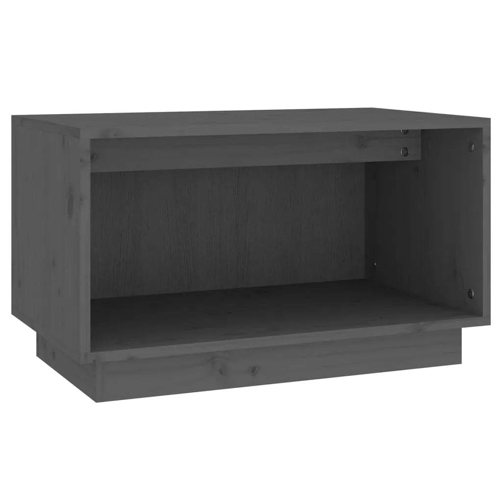 Meuble TV Moderne en Bois Massif Gris - 60 cm-Mon Meuble TV-Gris-1