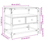Meuble TV Moderne en Verre et Effet Chêne - 60 cm-Mon Meuble TV-Chêne fumé-80 cm-1-10