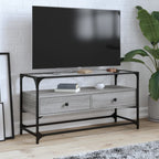 Meuble TV Moderne en Verre et Effet Chêne - 60 cm-Mon Meuble TV-Sonoma gris-98 cm-1-15