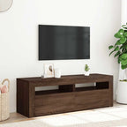 Meuble TV Moderne LED Effet Vieux Bois - 120 cm-Mon Meuble TV-Chêne marron-15
