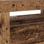 Meuble TV Moderne LED Effet Vieux Bois - 120 cm-Mon Meuble TV-Vieux bois-11
