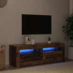 Meuble TV Moderne LED Effet Vieux Bois - 120 cm-Mon Meuble TV-Vieux bois-2