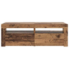Meuble TV Moderne LED Effet Vieux Bois - 120 cm-Mon Meuble TV-Vieux bois-7