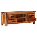 Meuble TV Moderne Marron en Bois Massif - 110 cm-Mon Meuble TV-1