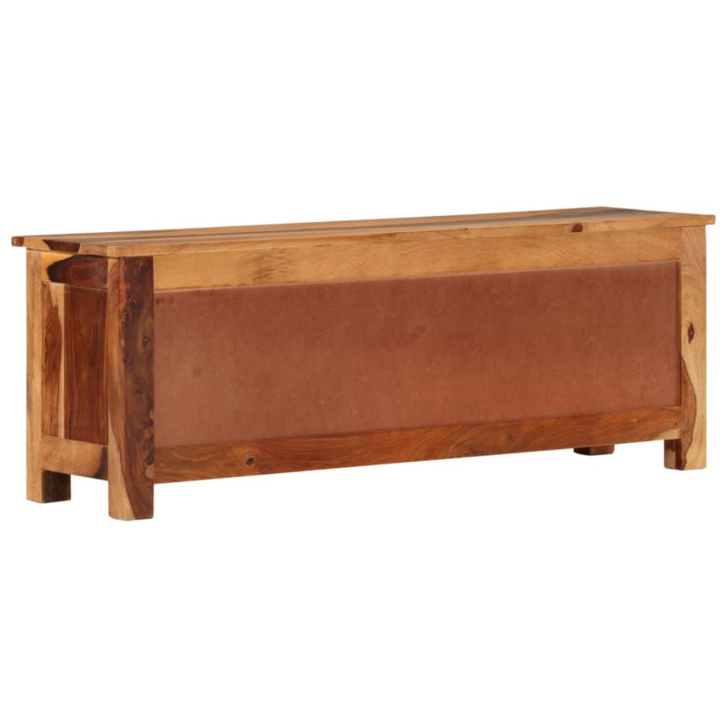 Meuble TV Moderne Marron en Bois Massif - 110 cm-Mon Meuble TV-2