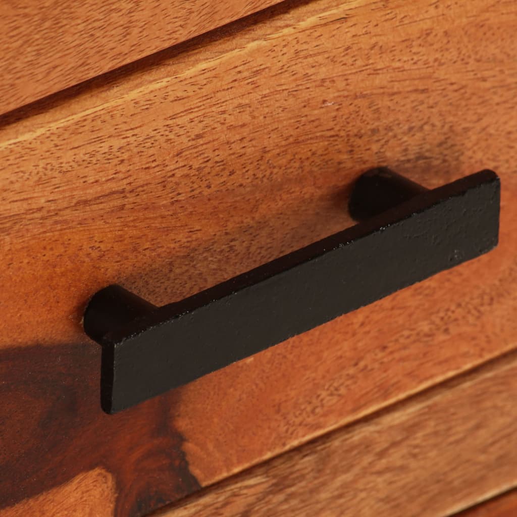 Meuble TV Moderne Marron en Bois Massif - 110 cm-Mon Meuble TV-6