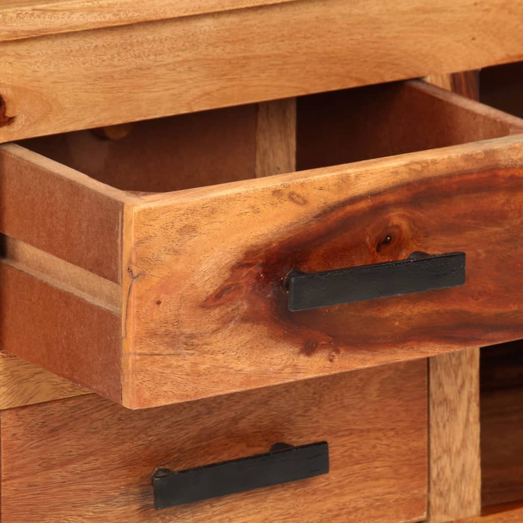 Meuble TV Moderne Marron en Bois Massif - 110 cm-Mon Meuble TV-7