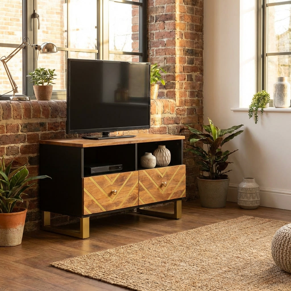 meuble-tv-moderne-noir-et-bois-en-manguier-70-cm-decor