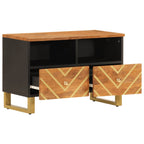 Meuble TV Moderne Noir et Bois en Manguier - 70 cm-Mon Meuble TV-3