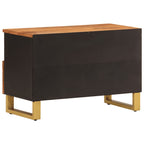 Meuble TV Moderne Noir et Bois en Manguier - 70 cm-Mon Meuble TV-6