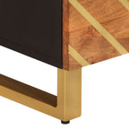 Meuble TV Moderne Noir et Bois en Manguier - 70 cm-Mon Meuble TV-9