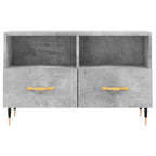 Meuble TV Moderne Petit Effet Béton - 80 cm-Mon Meuble TV-Blanc brillant-1-5