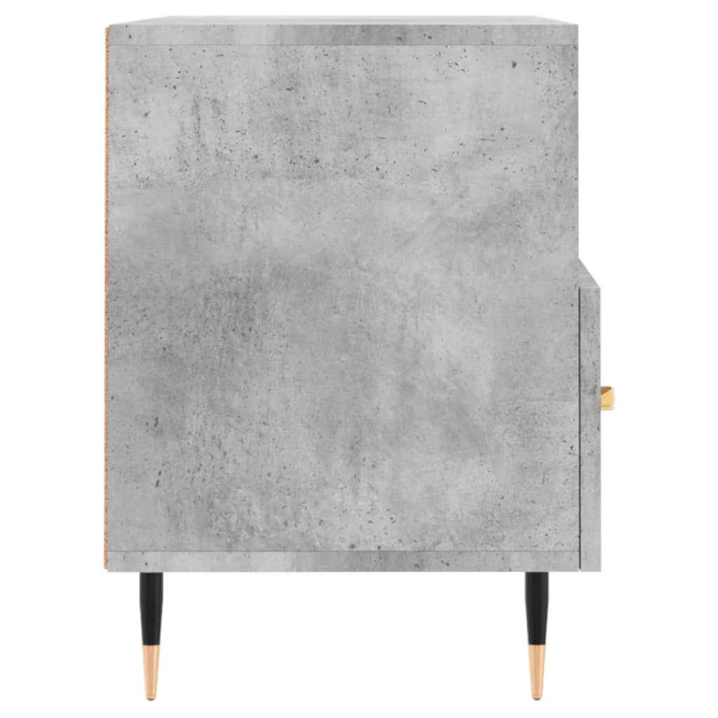 Meuble TV Moderne Petit Effet Béton - 80 cm-Mon Meuble TV-Blanc brillant-1-7