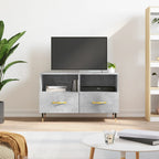 Meuble TV Moderne Petit Effet Béton - 80 cm-Mon Meuble TV-Gris béton-1-1