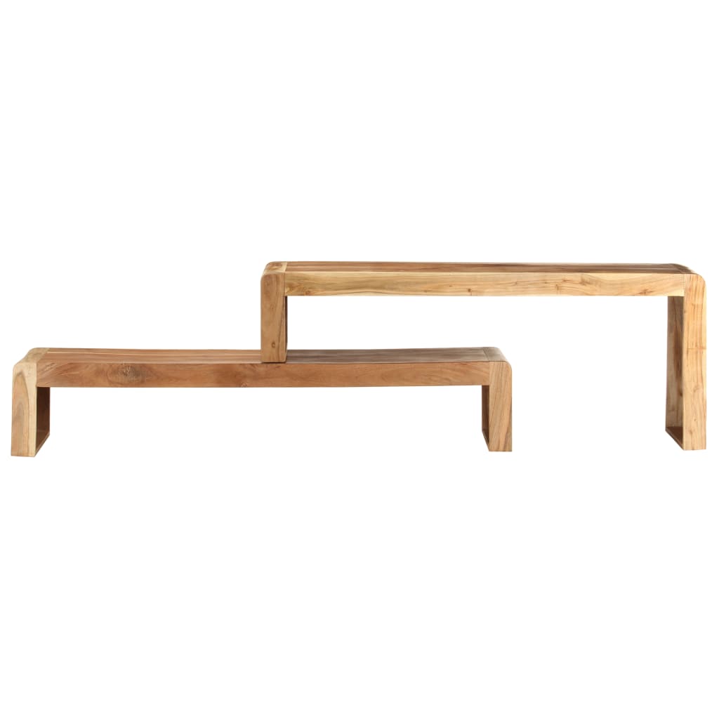 Meuble TV Moderne Scandinave en Acacia Massif - 2 Pièces-Mon Meuble TV-3