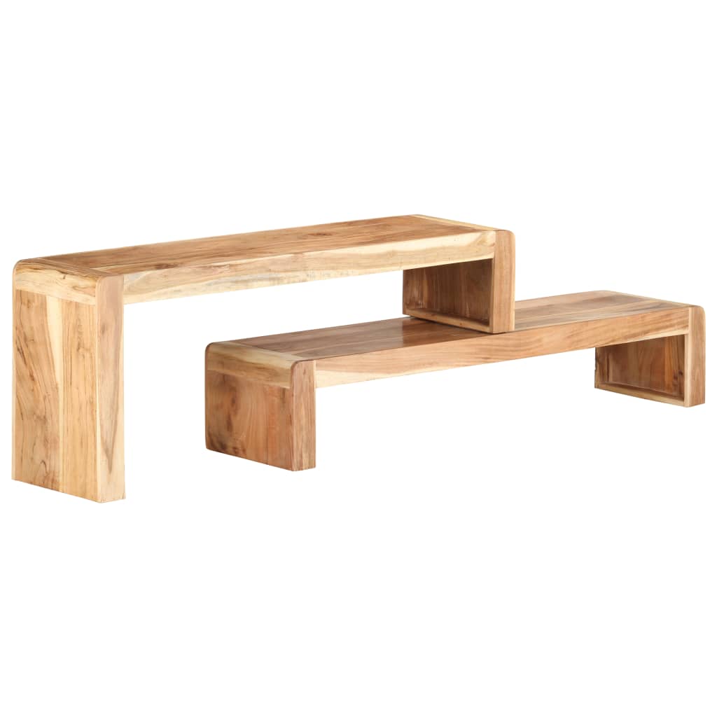 Meuble TV Moderne Scandinave en Acacia Massif - 2 Pièces-Mon Meuble TV-5
