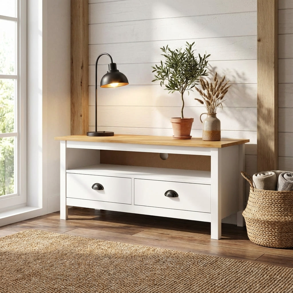 meuble-tv-moderne-simple-en-pin-massif-blanc-110-cm-decor