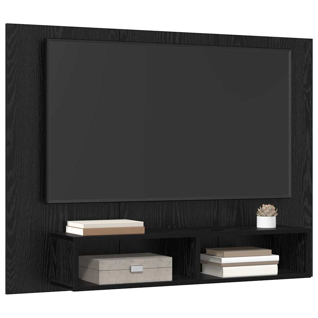 Meuble TV Moderne Suspendu Couleur Chêne Noir - 120 cm-Mon Meuble TV-1