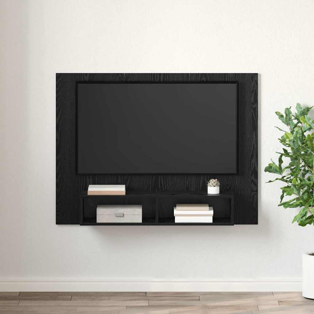 Meuble TV Moderne Suspendu Couleur Chêne Noir - 120 cm-Mon Meuble TV-4