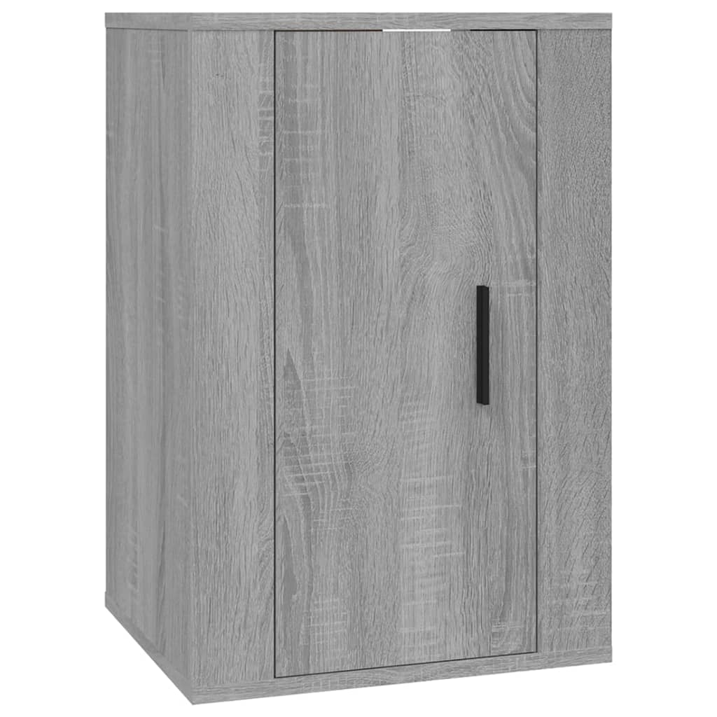 Meuble TV Mural 140 cm Effet Sonoma Gris - 3 Pièces-Mon Meuble TV-Gris béton-3-6