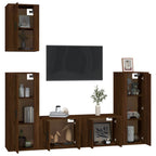 Meuble TV Mural 180 cm Effet Chêne - 5 Pièces-Mon Meuble TV-Chêne sonoma-5-3