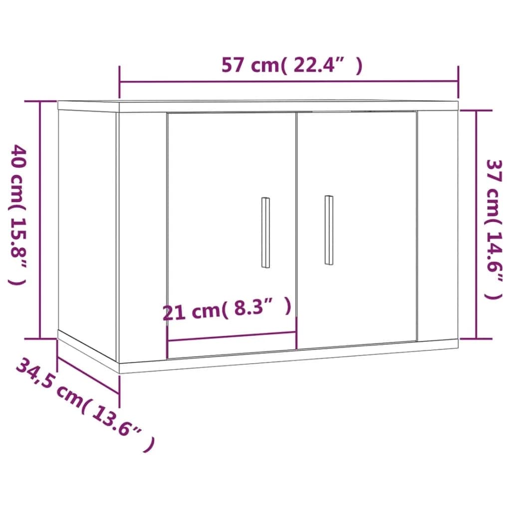 Meuble TV Mural 180 cm Effet Chêne - 5 Pièces-Mon Meuble TV-Chêne sonoma-5-9