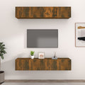 Meuble TV Mural 80 cm Noir - 4 Pièces-Mon Meuble TV-Chêne fumé-80 cm-17
