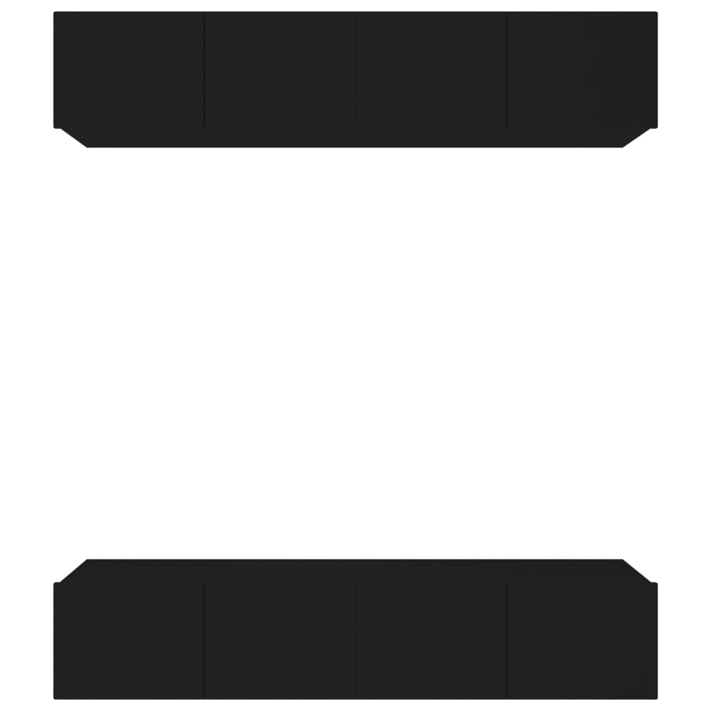 Meuble TV Mural 80 cm Noir - 4 Pièces-Mon Meuble TV-Noir-80 cm-3