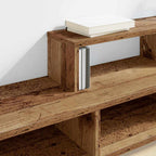 Meuble TV Mural avec Rangement en Bois - 120 cm-Mon Meuble TV-chêne artisanal-120 cm-4
