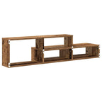 Meuble TV Mural avec Rangement en Bois - 120 cm-Mon Meuble TV-chêne artisanal-120 cm-7