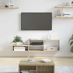 Meuble TV Mural avec Rangement en Bois - 120 cm-Mon Meuble TV-Chêne sonoma-120 cm-14