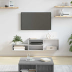 Meuble TV Mural avec Rangement en Bois - 120 cm-Mon Meuble TV-Sonoma gris-120 cm-17