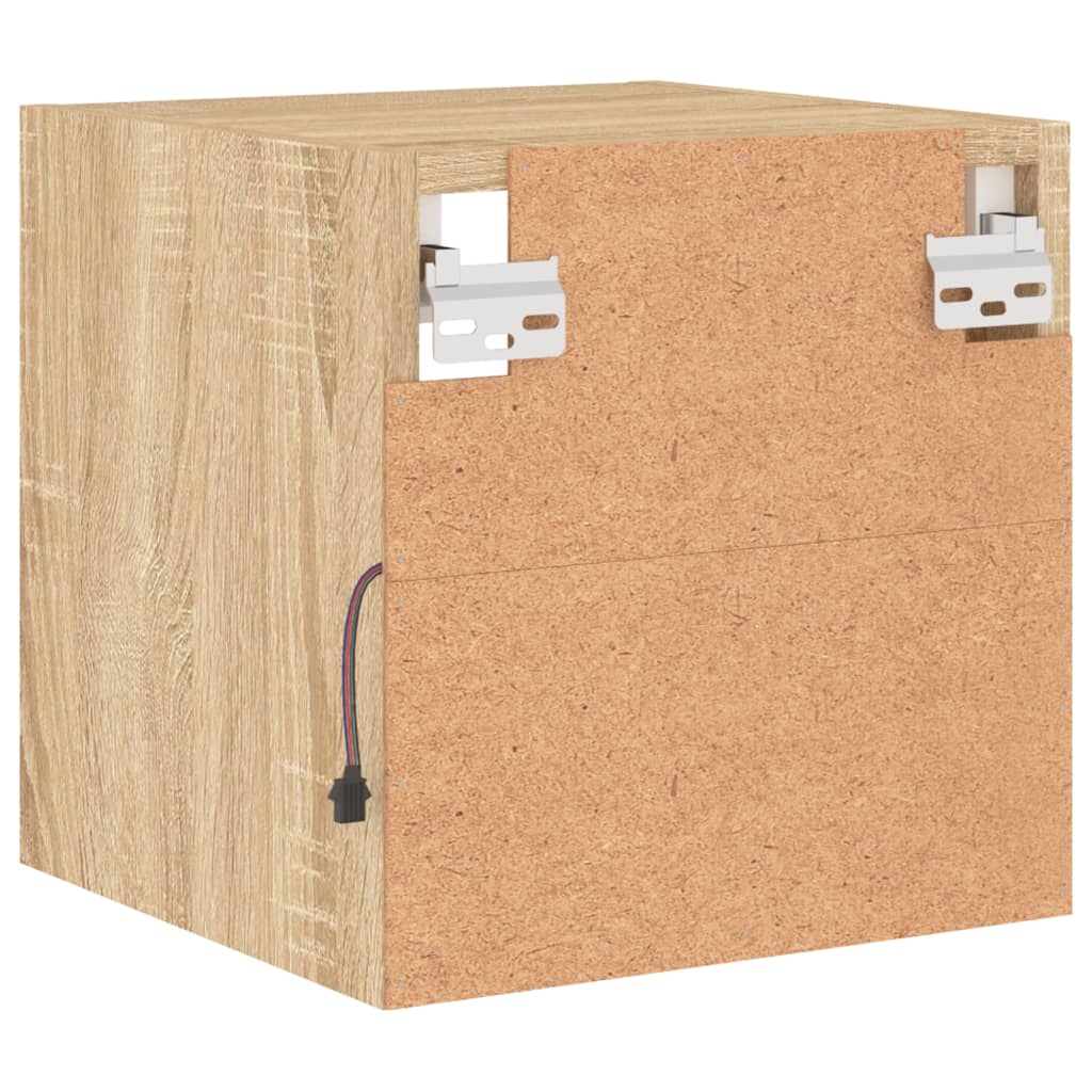 Meuble TV Mural Beige Effet Chêne - 2 Pièces-Mon Meuble TV-30 cm-30 cm-1-11