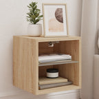 Meuble TV Mural Beige Effet Chêne - 2 Pièces-Mon Meuble TV-30 cm-30 cm-1-13