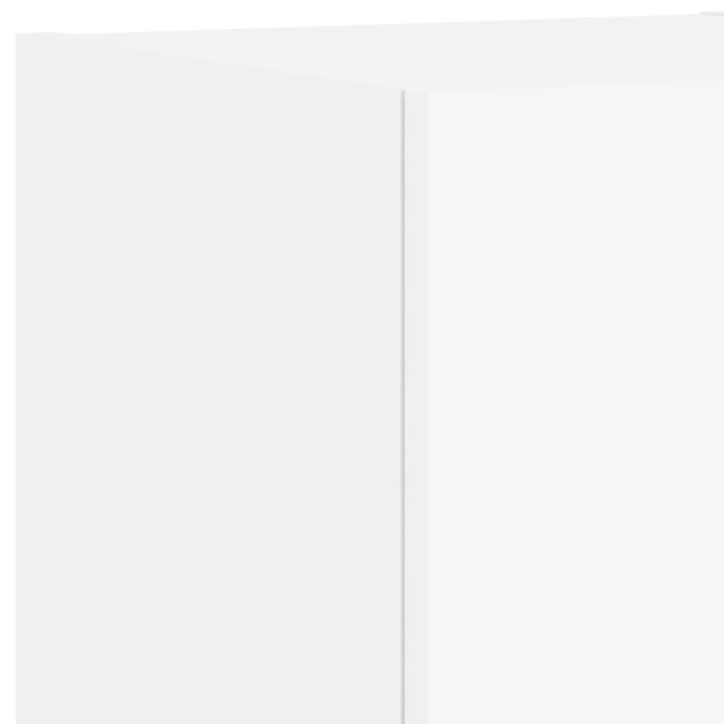 Meuble TV Mural Blanc avec LED - 3 Pièces-Mon Meuble TV-Chêne fumé-1-10