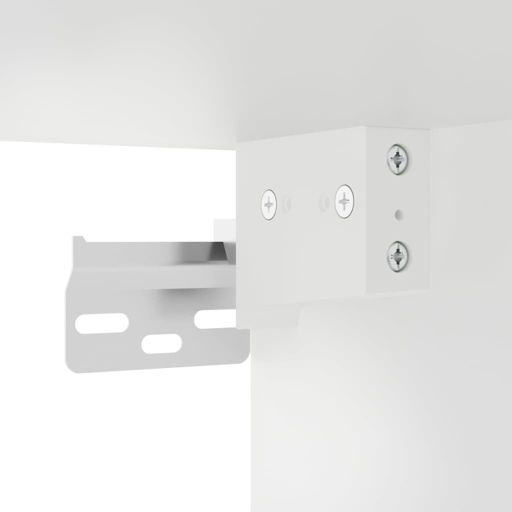 Meuble TV Mural Blanc avec LED - 3 Pièces-Mon Meuble TV-Chêne fumé-1-11