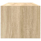 Meuble TV Mural Blanc et Bois Effet Chêne - 2 Pièces-Mon Meuble TV-Chêne sonoma-100 x 31 x 25,5 cm-1-8