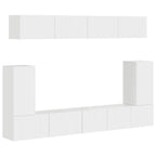 Meuble TV Mural Blanc Laqué - 5 Pièces-Mon Meuble TV-1