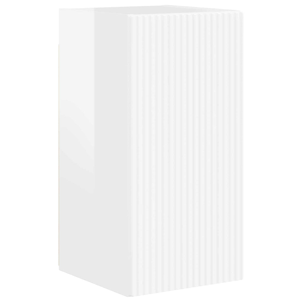 Meuble TV Mural Blanc Laqué - 5 Pièces-Mon Meuble TV-6