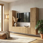 meuble-tv-mural-bois-clair-effet-chene-6-pieces-decor