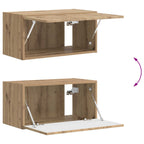 Meuble TV Mural Bois Clair Effet Chêne - 6 Pièces-Mon Meuble TV-Chêne artisanal-8
