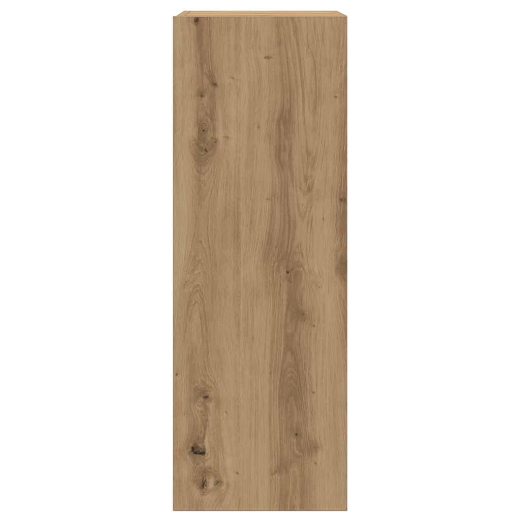 Meuble TV Mural Bois Foncé Effet Chêne - 6 Pièces-Mon Meuble TV-Chêne artisanal-5