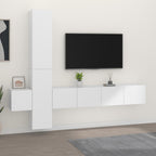 Meuble TV Mural d'Angle Effet Sonoma Gris - 3 Pièces-Mon Meuble TV-Blanc-80 cm-5-18