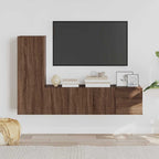 Meuble TV Mural d'Angle Effet Sonoma Gris - 3 Pièces-Mon Meuble TV-Chêne marron-80 cm-3-17