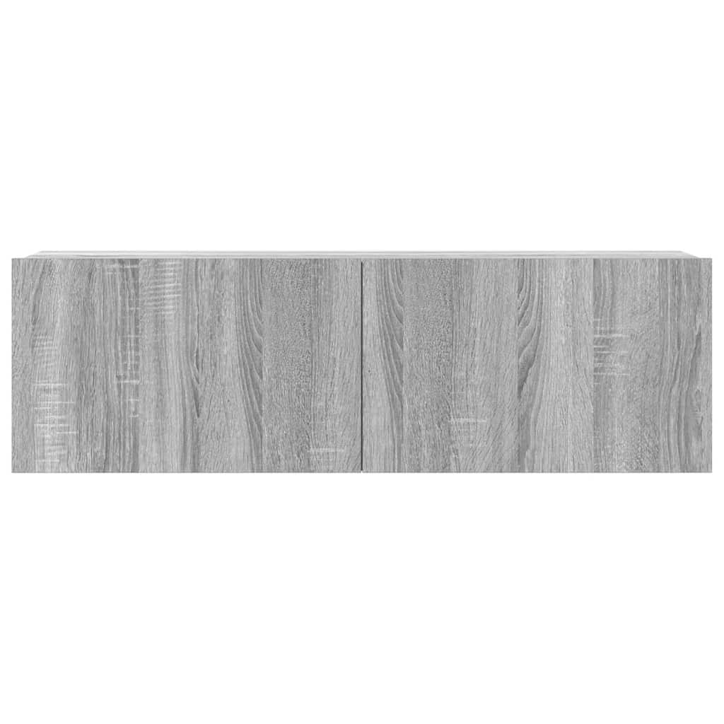 Meuble TV Mural d'Angle Effet Sonoma Gris - 3 Pièces-Mon Meuble TV-Chêne marron-80 cm-3-8