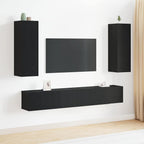 Meuble TV Mural d'Angle Effet Sonoma Gris - 3 Pièces-Mon Meuble TV-Chêne noir-80 cm-5-22
