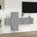 Meuble TV Mural d'Angle Effet Sonoma Gris - 3 Pièces-Mon Meuble TV-Sonoma gris-80 cm-3-16