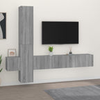 Meuble TV Mural d'Angle Effet Sonoma Gris - 3 Pièces-Mon Meuble TV-Sonoma gris-80 cm-5-20