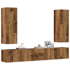 Meuble TV Mural d'Angle Effet Sonoma Gris - 3 Pièces-Mon Meuble TV-Vieux bois-80 cm-5-13
