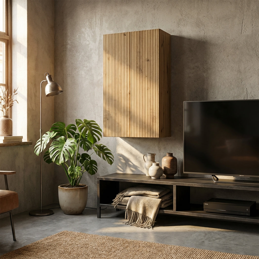 meuble-tv-mural-de-rangement-en-chene-artisanal-2-portes-decor